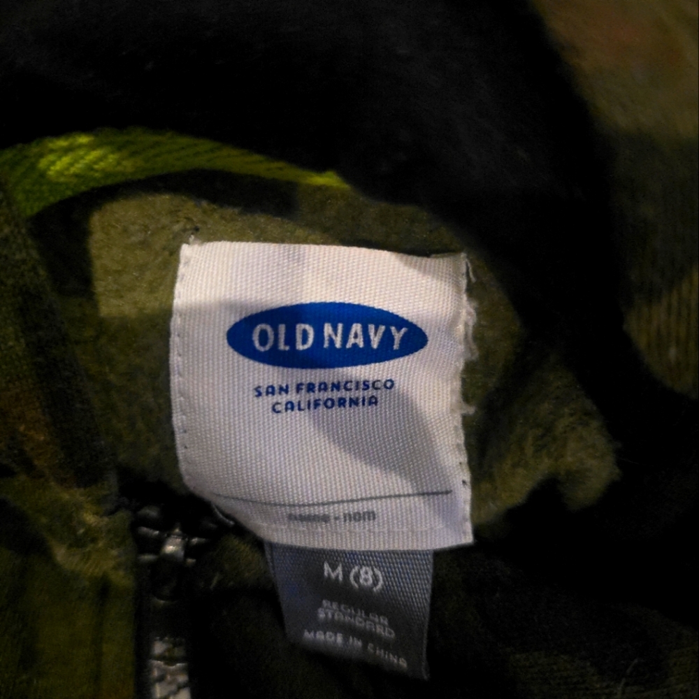 Old Navy Camouflage zip front hoodie
